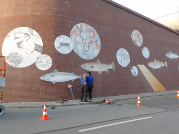 FrauenFreiluftGalerie Frauen in Fischindustrie